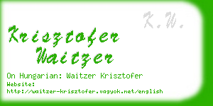 krisztofer waitzer business card
